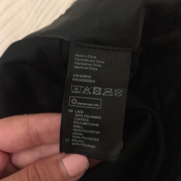 H&M Leather & Lace Style Skirt - Picture 7 of 7